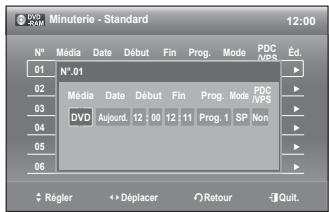 SAMSUNG DVD-VR375A - Réalisé un enregistrement programmé - 8
