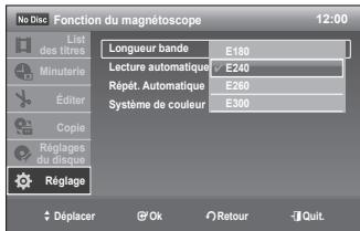 SAMSUNG DVD-VR375A - Longueur de bande - 1