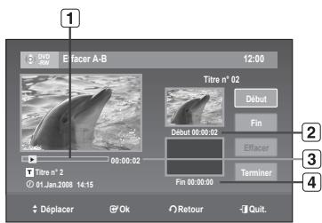 SAMSUNG DVD-VR375A - Éléments de l'écran effacer a-b - 1