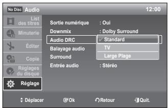 SAMSUNG DVD-VR375A - Contrôle DRC (dynamic range control) audio (DVD uniquement) - 1