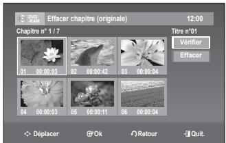 SAMSUNG DVD-VR375A - Suppression d'un chapitre (effacer chapitre) - 3
