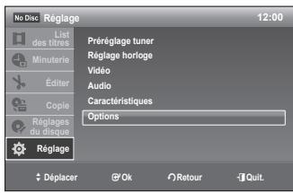 SAMSUNG DVD-VR375A - Configuration des options - 1