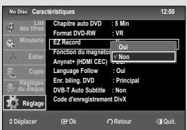 SAMSUNG DVD-VR475A - Configuration des caractéristiques - 3