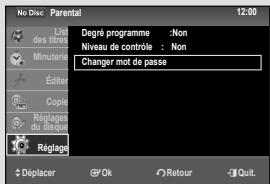 SAMSUNG DVD-VR475A - Configuration du contrôle parental - 4