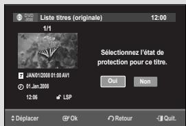 SAMSUNG DVD-VR475A - Verrouillage d'un titre par mesure de protection - 1