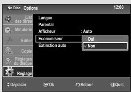 SAMSUNG DVD-VR475A - Cette fonction permet de régler l'éclairage de l'écran d'affichage. - 1