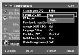 SAMSUNG DVD-VR475A - Configuration des caractéristiques - 2