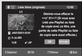 SAMSUNG DVD-VR475A - Verrouillage d'un titre par mesure de protection - 11