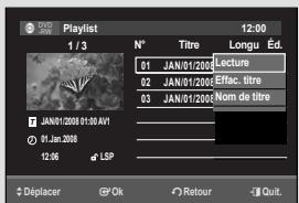 SAMSUNG DVD-VR475A - Modification d'une liste de lecture - 4