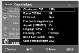 SAMSUNG DVD-VR475A - Liste des capteurs numériques - 4