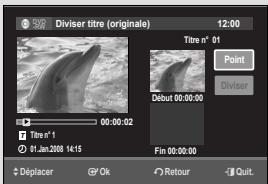 SAMSUNG DVD-VR475A - Suivez ces instructions pour fractionner un titre en deux. - 4