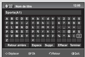 SAMSUNG DVD-VR475A - Changement du nom d'un titre (Nom des titres) - 1