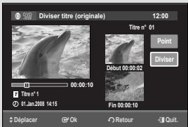 SAMSUNG DVD-VR475A - Suivez ces instructions pour fractionner un titre en deux. - 5