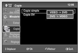 SAMSUNG DVD-VR475A - Copier directement du lecteur DVD au magnétoscope - 1
