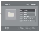 SAMSUNG DVD-D530 - Menu de clips para MP3/WMA/JPEG/MPEG4/CD Audio - 1