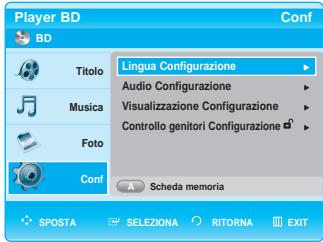 SAMSUNG BD-P1000 - Impostazione delle opzioni della lingua - 1