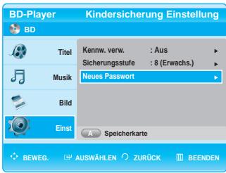 SAMSUNG BD-P1000 - Passwordändern - 1
