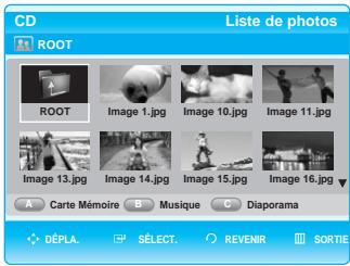 SAMSUNG BD-P1000 - - Pour acceder à la liste de photos  - - 2