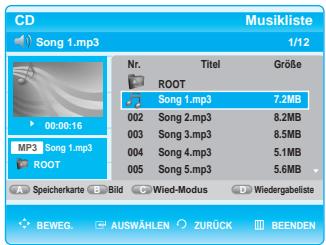SAMSUNG BD-P1000 - MP3 wiedergeben - 2