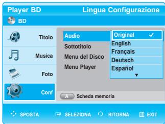 SAMSUNG BD-P1000 - Impostazione delle opzioni della lingua - 3