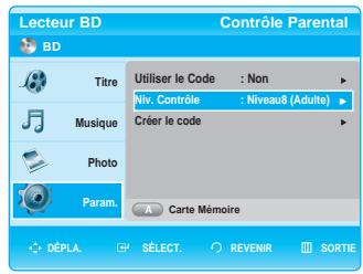 SAMSUNG BD-P1000 - Réglage du niveau des disques - 2