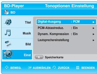 SAMSUNG BD-P1000 - Audiooptioneneinstellen - 2