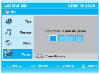 SAMSUNG BD-P1000 - Modification du mot de passer - 3