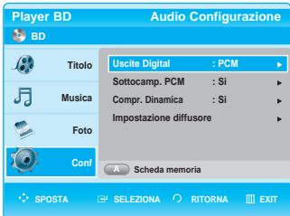 SAMSUNG BD-P1000 - Impostazione delle opzioni degli altoparlanti - 2