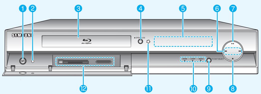 SAMSUNG BD-P1000 - Pannello frontale - 1