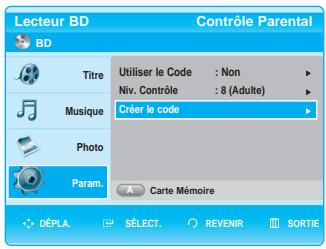 SAMSUNG BD-P1000 - Modification du mot de passer - 1