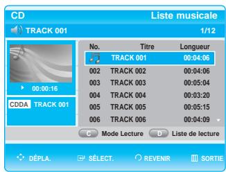 SAMSUNG BD-P1000 - Lecture d'un CD AUDIO (CD-DA) - 2