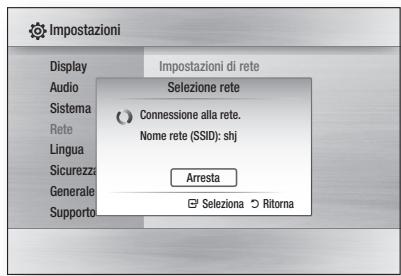 SAMSUNG BD-C7509 - Impostazione di una connessione di rete wireless - ricerca rete automatica - 1