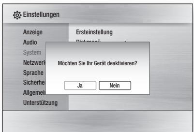 SAMSUNG BD-C7509 - DivX(R) Deaktivierung - 1