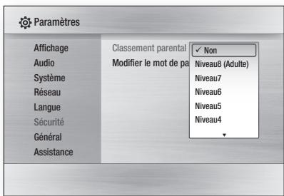 SAMSUNG HT-C6200 - Classement parental - 1