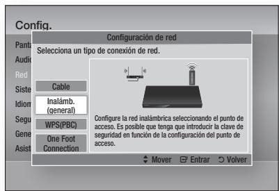 SAMSUNG BD-D5500 - Configuración de la connexion de red inalámbrica - Autom. - 1