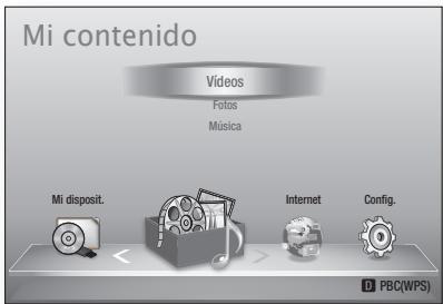 SAMSUNG BD-D5500 - - Menu de inicio - 1