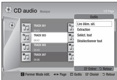 SAMSUNG BD-D8200 - Extraction d'un CD audio (CD-DA) - 1