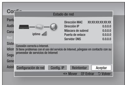 SAMSUNG BD-D8200 - Estado de la red - 1