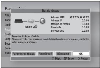 SAMSUNG BD-D8200 - État du réseau - 1
