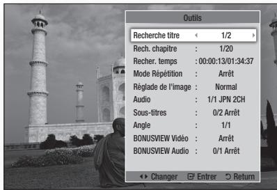 SAMSUNG BD-D8200 - Utilisation du bouton TOOLS - 2