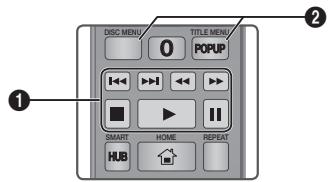 SAMSUNG BD-E5500 - Botones del mando a distancia utilizados para reproducción de vídeo - 1