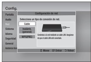 SAMSUNG BD-E5500 - Configuración de la conexión de red - 1