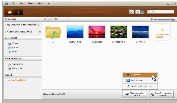 SAMSUNG BD-E8300 - Lire des fichiers video depuis l'ordinateur sur le lecteur - 5