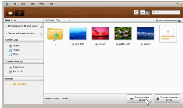 SAMSUNG BD-E8300 - Lire des fichiers video depuis l'ordinateur sur le lecteur - 4