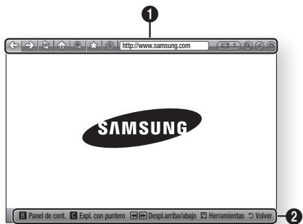 SAMSUNG Panel de cont. Expl. con puntero Desp.Larriba/abajo Herramientas Volver