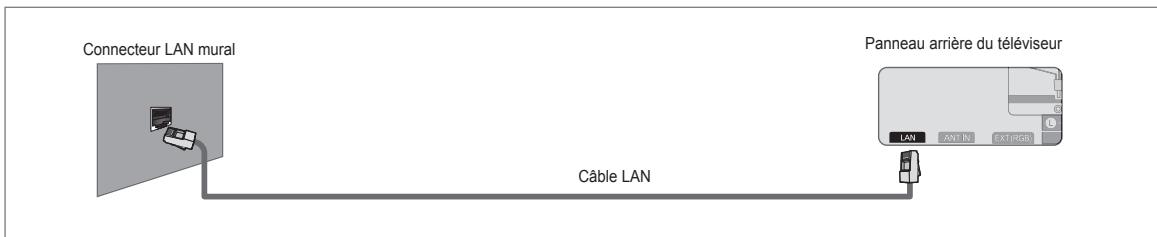 SAMSUNG BD C8900 XEG - Selon votre réseau, vous pouvez raccarder directement le connecteur LAN et le téléviseur. - 1