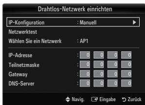 SAMSUNG BD C8900 XEG - Drahtlos-Netzwerk einrichten-Manuell - 1