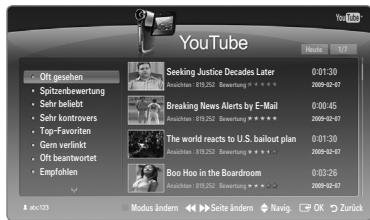 SAMSUNG BD C8900 XEG - Verwendend des YouTube-Widget - 1