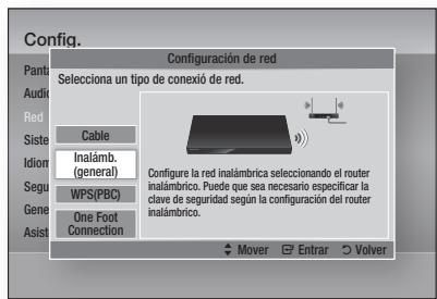 SAMSUNG BD-D7500 - Configuración de la connexion de red inalámbrica - Autom. - 1