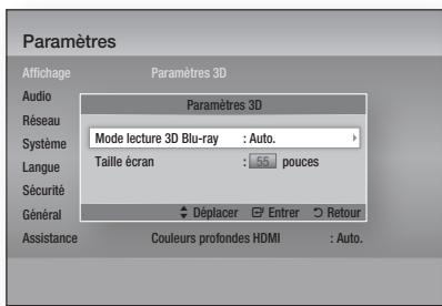 SAMSUNG BD-D7500 - - Menu Paramétres - 1